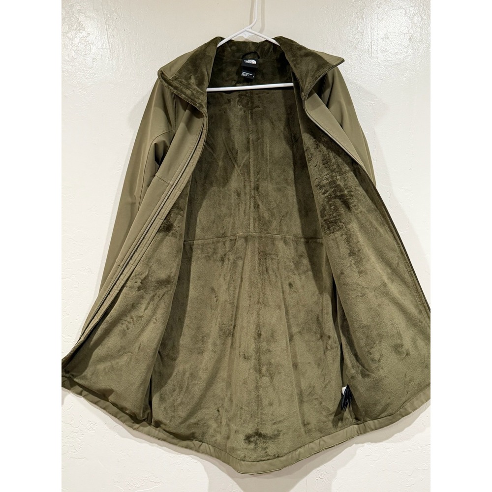 The North Face Womens Shelbe Raschel Parka Olive Green Softshell Jacket Size S - Picture 3 of 11